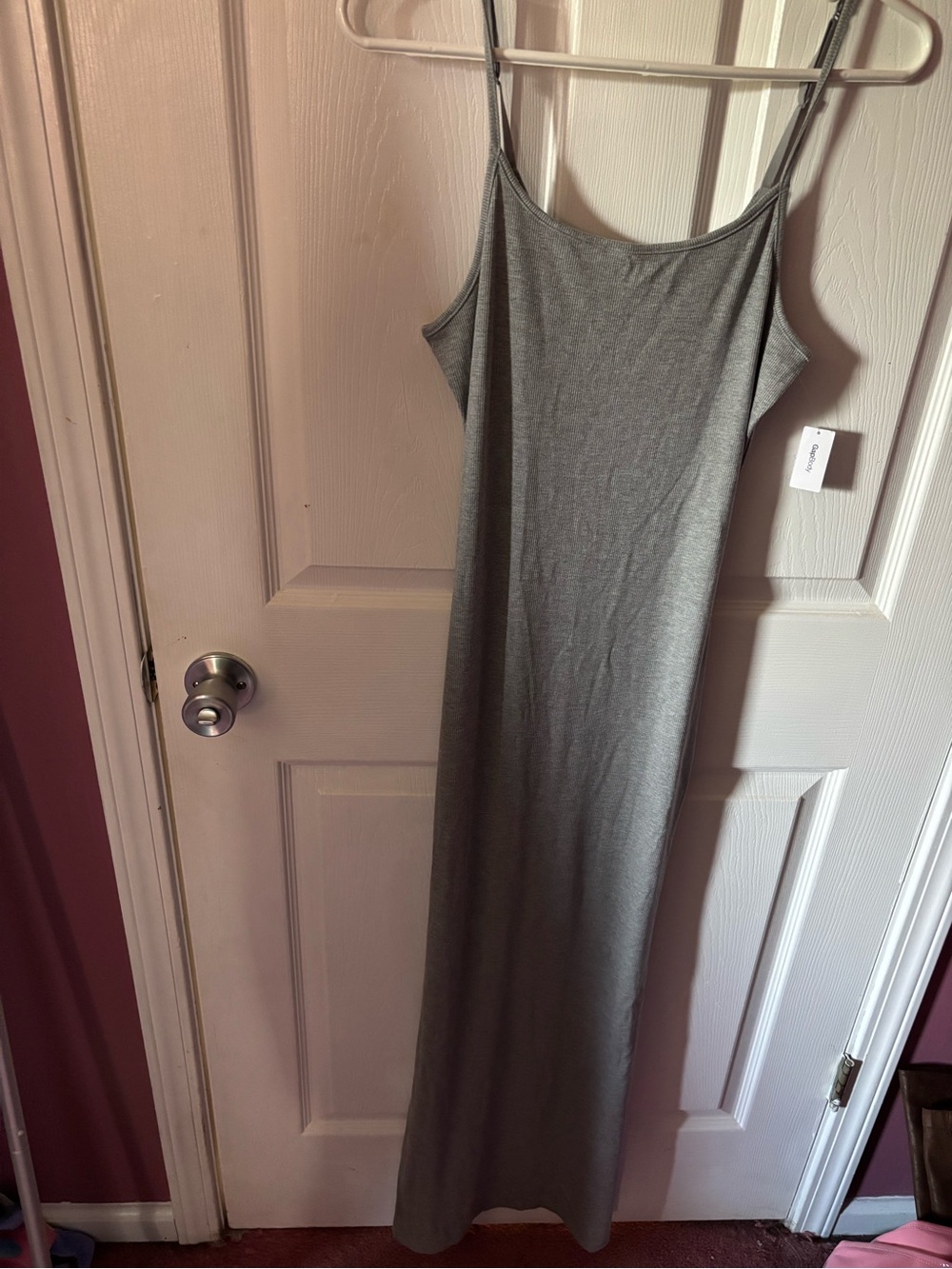 GAP Heather Gray Spaghetti Strap Maxi Dress
